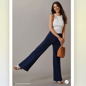 Pilcro Wide Leg Dark Jeans (26)